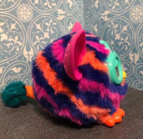 Furby Furbling Critter Orange and Blue Diagonal Stripes
