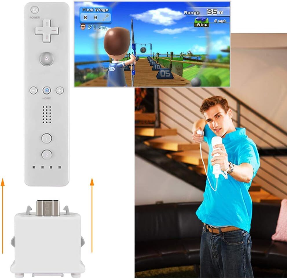2PC For Wii Motion Plus Sensor Adapter Attachment Nintendo Wii /Wii U Controller