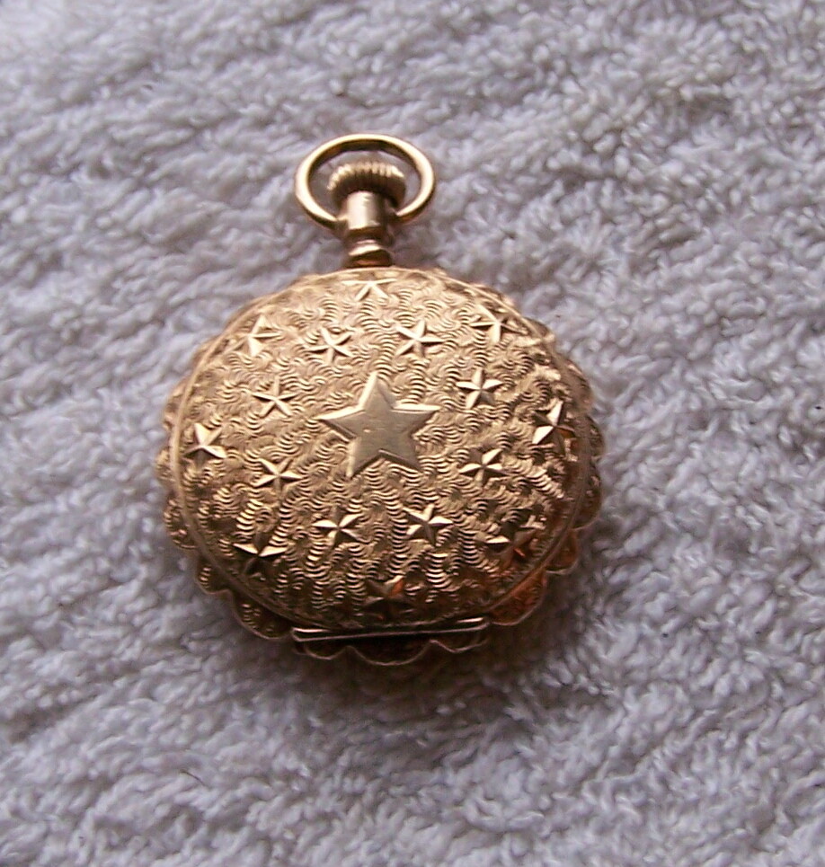 14 K Solid Gold 1891 Elgin 0 Size 7 Jewel Hunter Case Pocket Watch