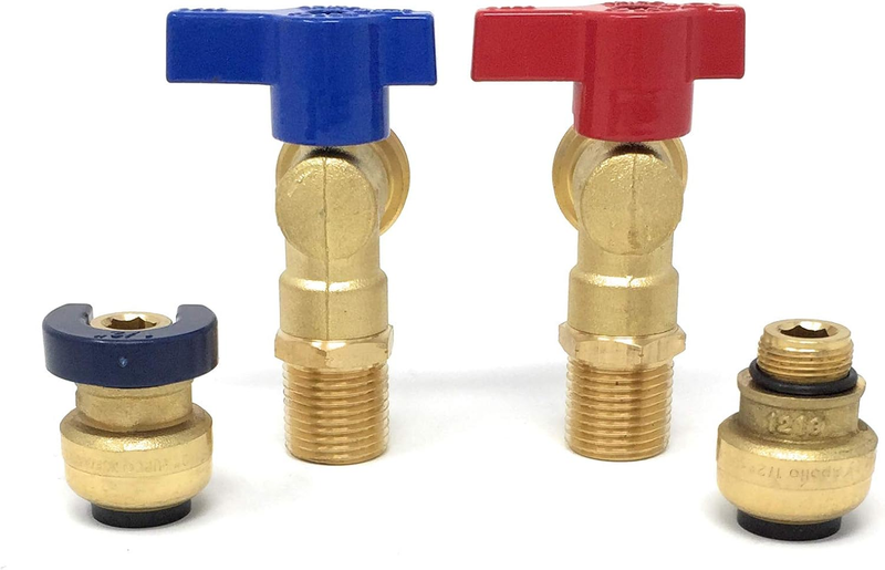 Water Inlet Valve 1/2 PEX X 3/4 MHT for PEX Systems Brass Quarter Turn
