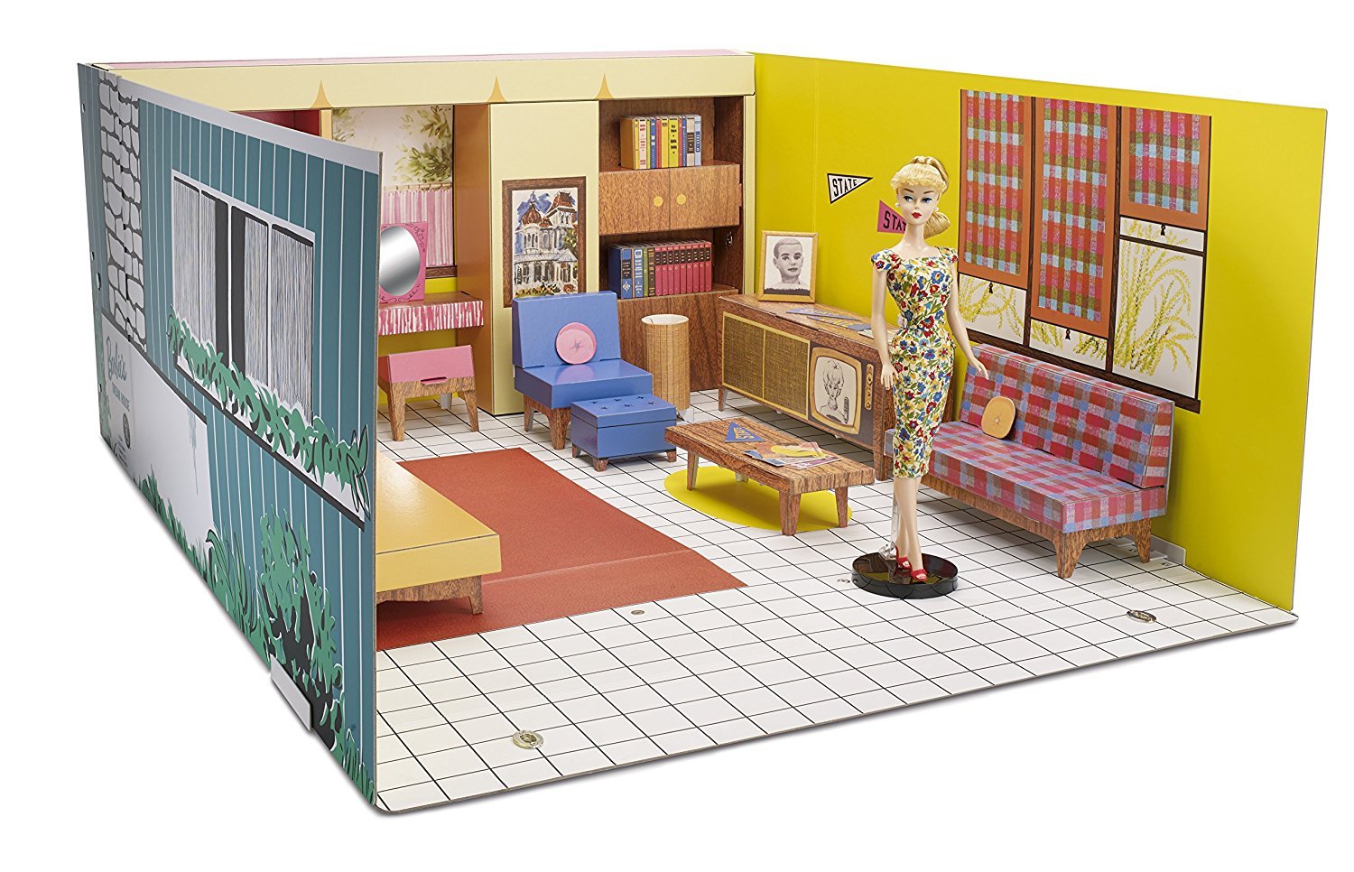 1962 MATTEL REPRO BARBIE DREAM HOUSE WITH DOLL - BNIB