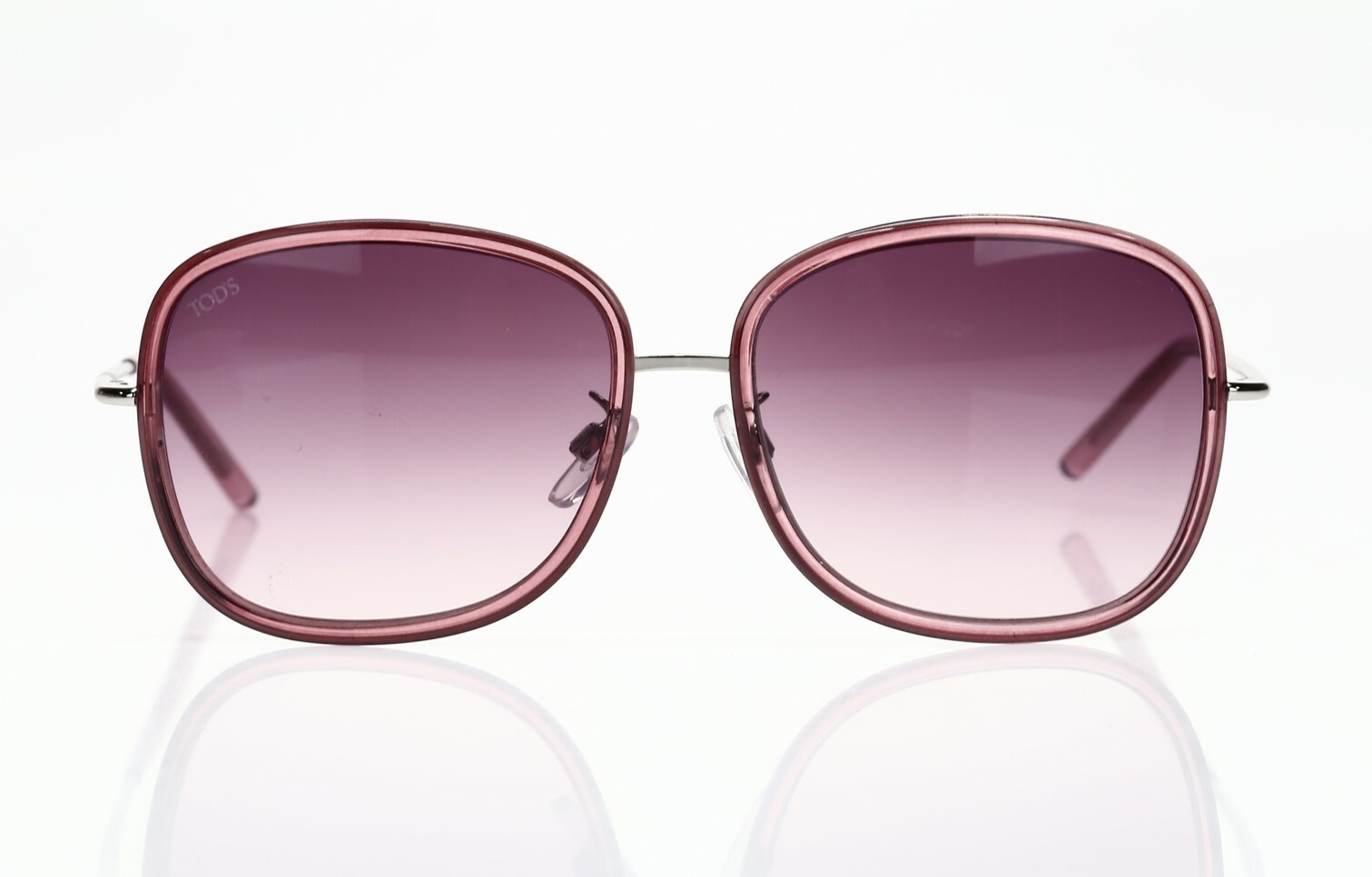 NEW Tod\'s 54mm Round Rose Pink Tortoiseshell Cat Eye Designer Sunglasses Ivory Tortoise Retro-Vintage Classic Acetate Tinted  main image 2