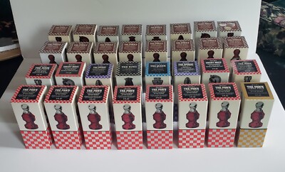 Avon 70s Chess 32 Pc Complete Collection AfterShave/Cologne Bottles-Original Box
