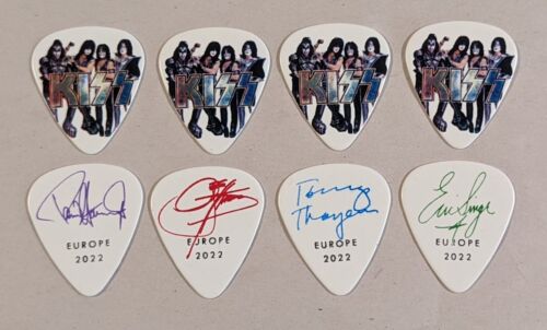 KISS End Of The Road EUROPE PORTRAIT Guitar Pick Pics Set of 4 