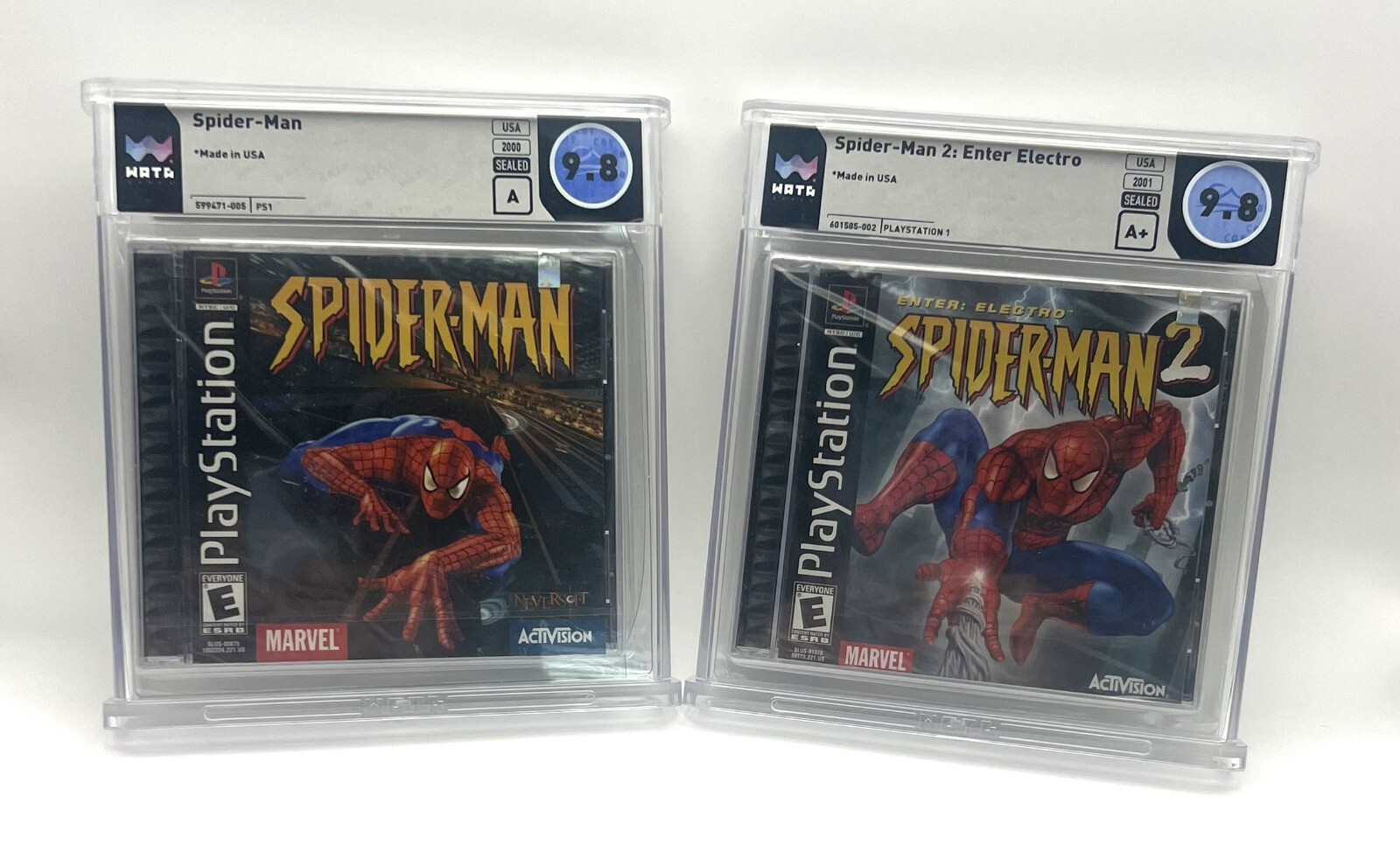SPIDER-MAN & SPIDER-MAN 2 WATA 9.8 A A+ First Print SEALED SPIDER-MAN & SPIDER-MAN 2 WATA 9.8 A A+ First Print SEALED