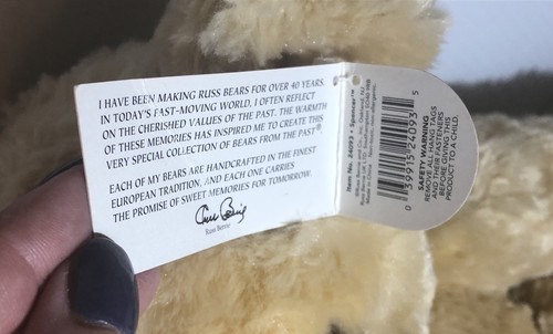 Russ SPENCER Soft Tan Bear Plush Stuffed Animal Spencer #24093 from Russ Berrie