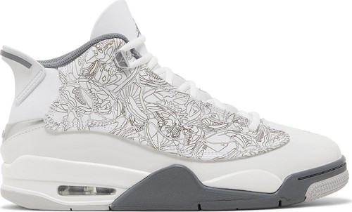 

[311046-107] Мужские кроссовки Air Jordan DUB ZERO WHITE COOL GREY, White/metallic silver/neutral grey/cool grey