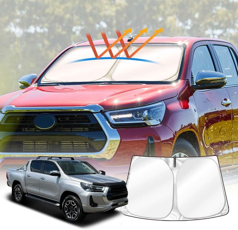 Windscreen Sun Shade Compatible with Toyota Hilux 2015-2025 Visor Protector Car