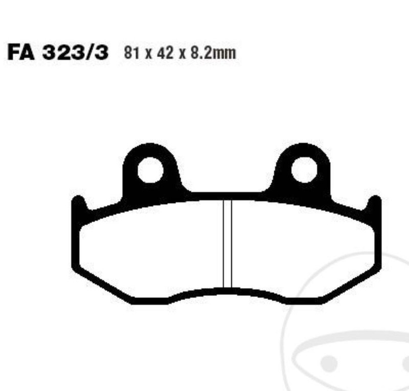 Ebc Garnitures De Frein Sfa323/3hh Pour Suzuki An 250 Burgman An1211 400 Au1211
