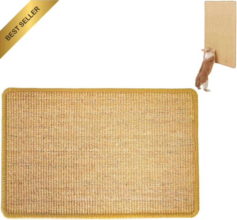 Cat Scratcher Mat 40X60Cm Natural Sisal Cat Scratching Pad for Indoor Cats Wall