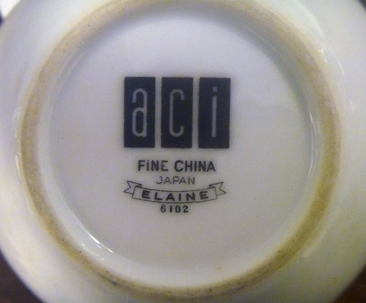 ACI Fine China ELAINE #6102 Sugar Bowl & Creamer