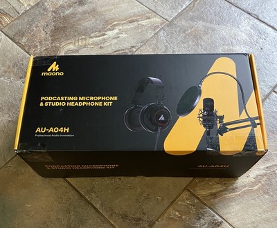 Brand New MAONO  Podcasting Microphone & Studio Monitor Headphones Kit