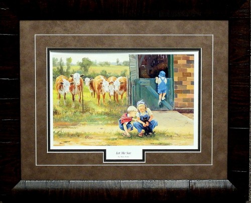 Mary Pettis Let Me See Too Farm Children Print Print-Framed