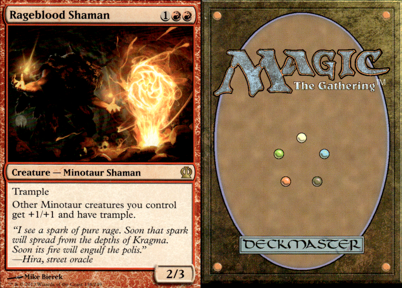 Rageblood Shaman 2x FOIL THS MTG Theros Rare MINT red Rageblood Shaman 2x FOIL THS MTG Theros Rare MINT red