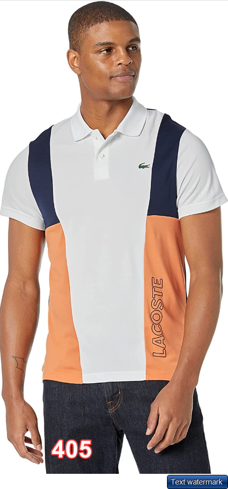 Lacoste Mens Short Sleeve Colorblock Print Ultra Dry Polo Lacoste Mens Short Sleeve Colorblock Print Ultra Dry Polo