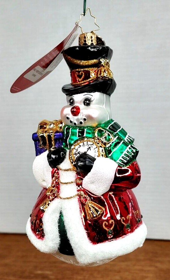 Christopher Radko 2016 #1018618 "Chilly Resplendence Christmas Snowman Ornament