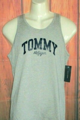 MENS TOMMY HILFIGER GRAY HEATHER TANK TOP  T-SHIRT SIZE XL
