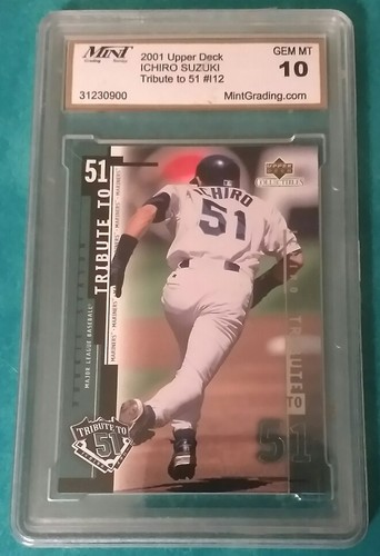 2001 UPPER DECK TRIBUTE TO 51 ICHIRO SUZUKI ROOKIE RC MARINERS GEM