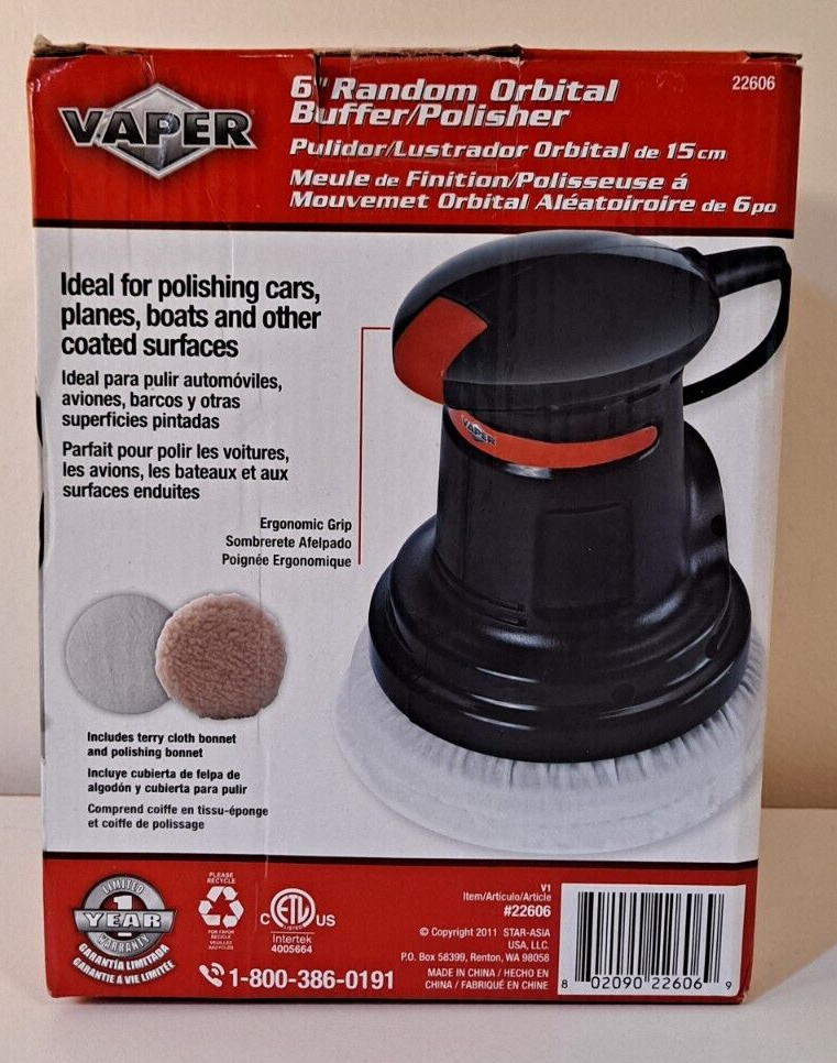 ？ Random Orbital Sander Vaper 6 In. Random Orbital Buffer