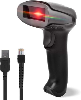 Black Laser Barcode Reader USB 2D Scanner Support Code 39 UPC EAN 128