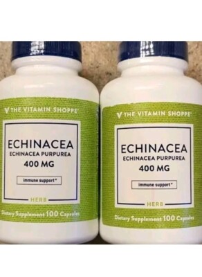 (2) The Vitamin Shoppe ECHINACEA 400 mg 100 Caps X 2 (200 Servings)