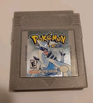 Pokemon Silver Version Nintendo Gameboy Color GBC Authentic Tested Dry Battery