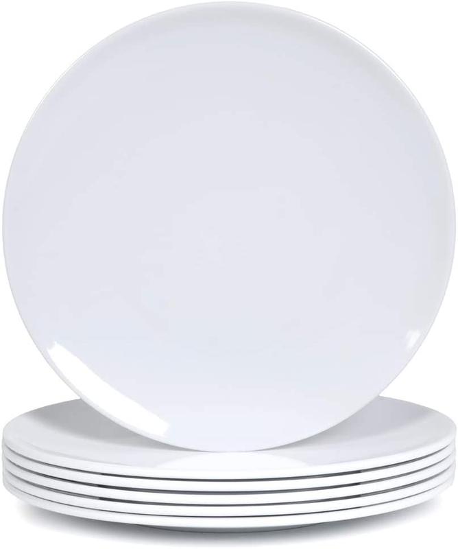 Melamine Dinner Plates 6pcs 10inch Dinnerware Dishes Set For Indoor And Outdoor