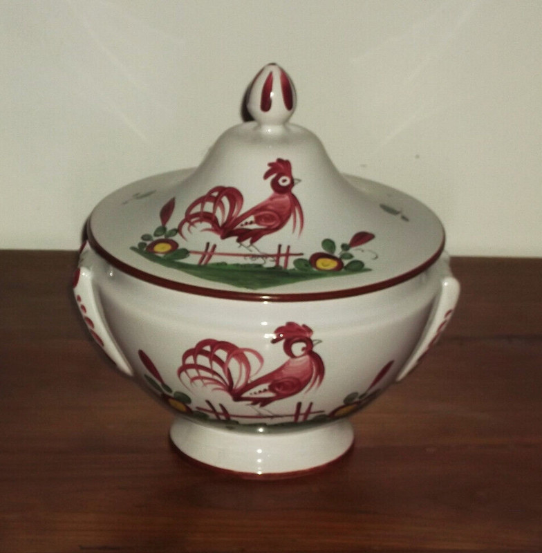 Ancienne SoupiÃRe En FaÃEnce De LâEst DÃCor Au Coq