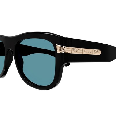 Pre-owned Gucci Gg1517s-002 Black Sunglasses In Blue