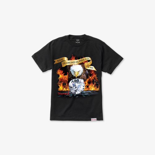 

Diamond Supply Co Футболка с коротким рукавом -quot;Ride or Diamond-quot; (черная) Футболка с рисунком, Черный