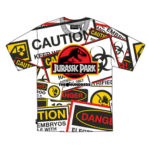 

Футболка с короткими рукавами The Hundreds x Jurassic Park (белая) Футболка с рисунком, Белый