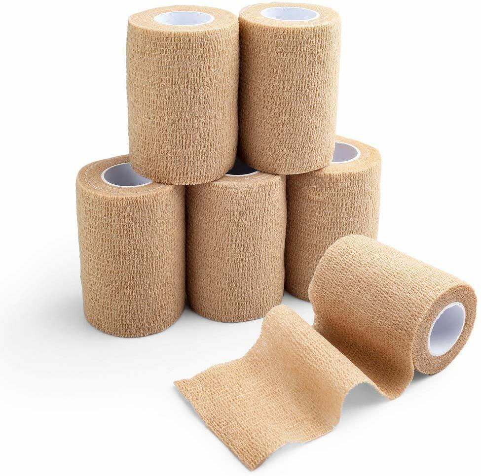 2'' 3'' 4'' Cohesive Bandage Self Adhesive Gauze Roll Medical Tape First Aid Kit