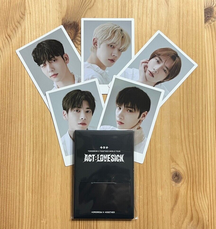 ① TXT act lovesick グッズ シャツ ミニフォト トレカ　５枚 TXT TOMORROW X TOGETHER 2022 WORLD TOUR ACT LOVESICK 公式