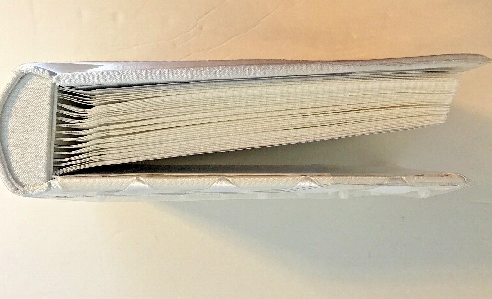 Fabric Diamond Ribbon Wedding Photo Album with Pearls 40 Pages 4 in X 6 in New