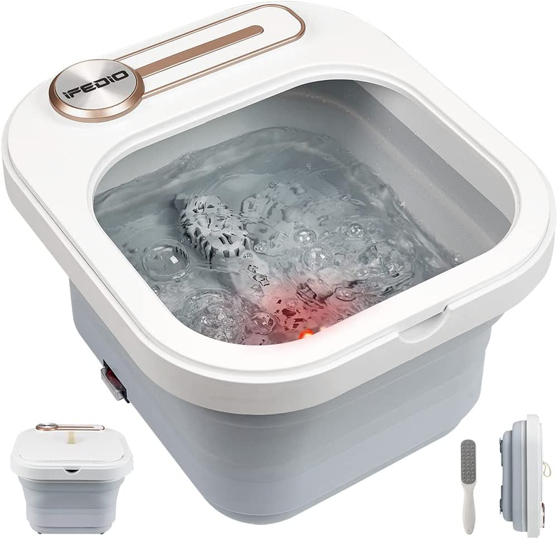 Ifedio Collapsible Foot Spa Bath with Heat and Bubble Massage and Jets Pedicure