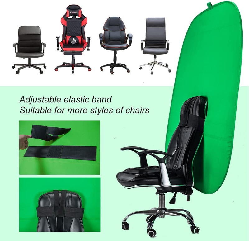 Green Screen Chair, 59In Portable Green Screen, Portable Background, 4.65Ft Gree