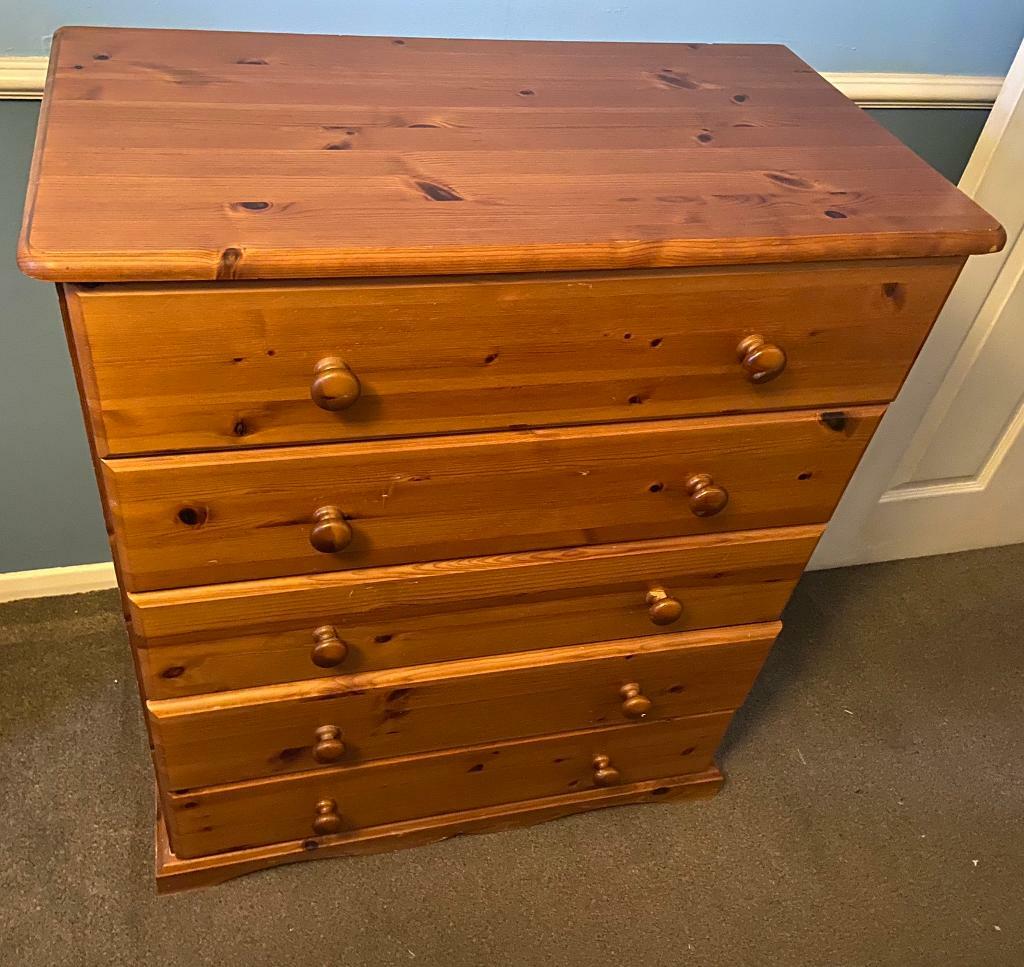 Chest of drawers solid pine in Plymouth, Devon Gumtree