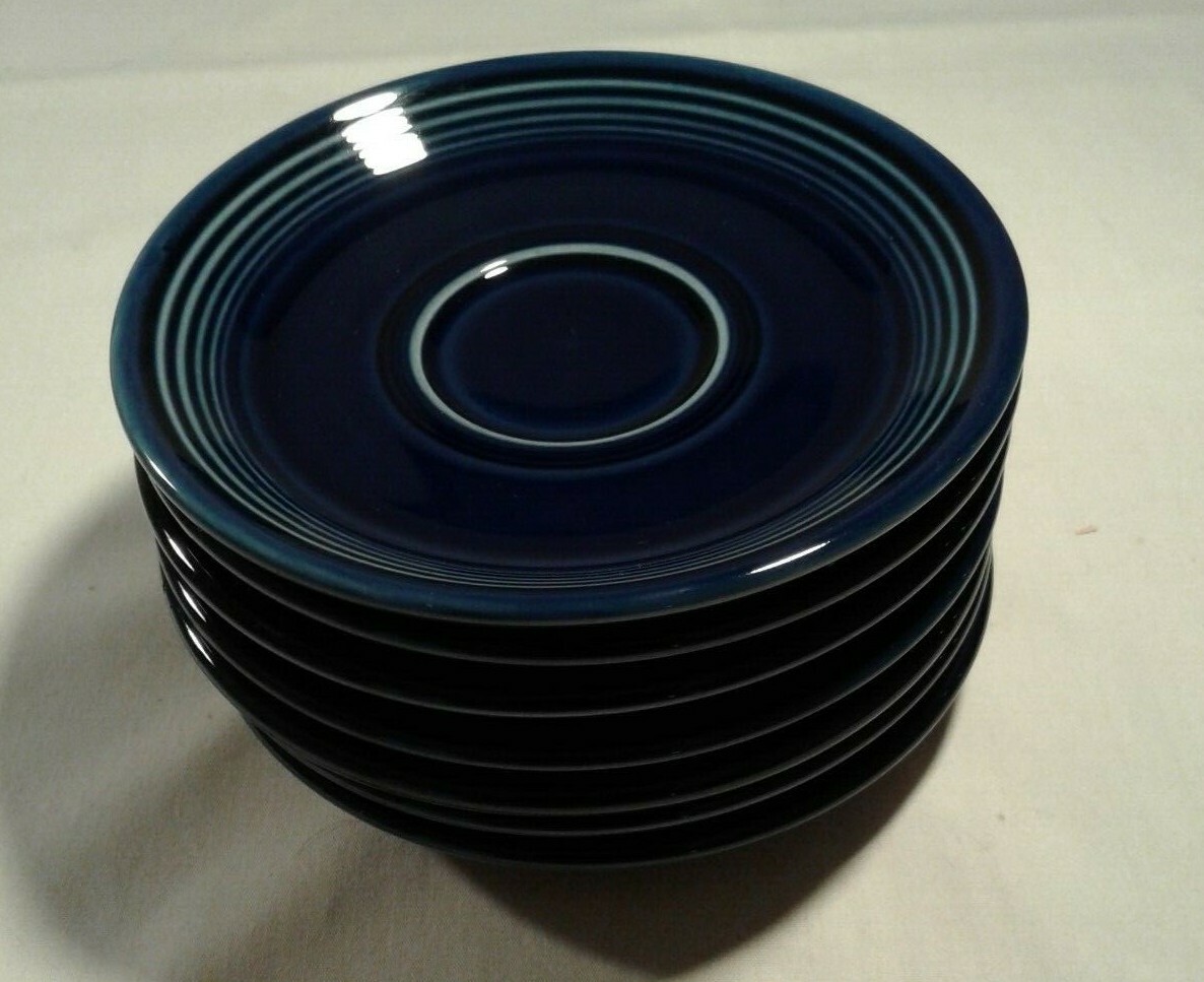 7 Vintage Fiestaware Cobalt Blue 6