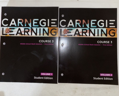 Carnegie Learning Course 3 Middle School Math Solution Volume 1-2 Student Ed.