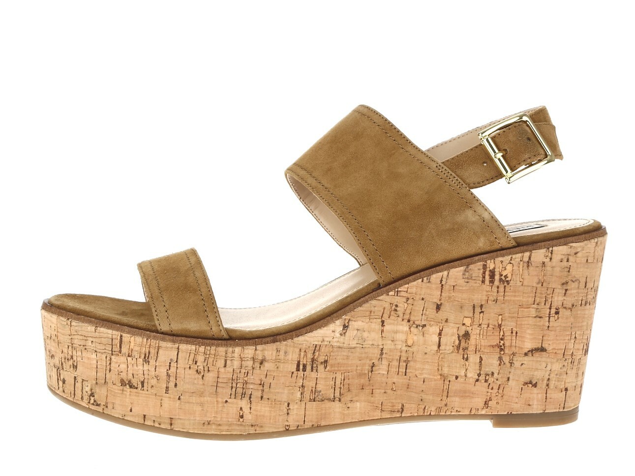 Womens Steve Madden Caytln 225633 Tan Brown Suede Slingback Wedges Size 10 M