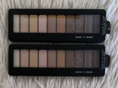 Lot Of 2-- Elf Eyeshadow Palettes-- Nude Colors Need It Nude 83279