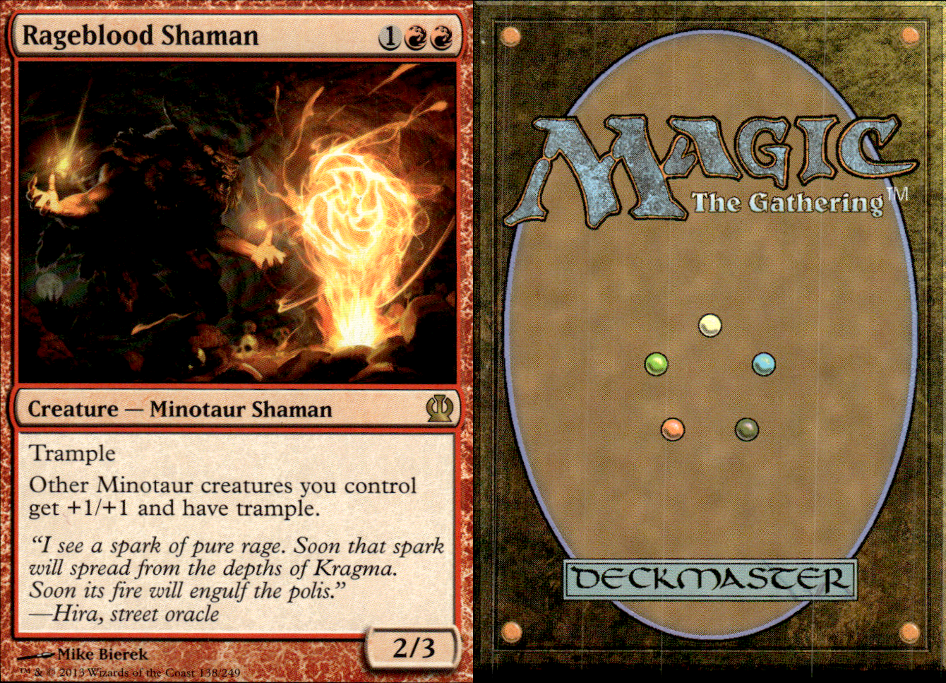 Rageblood Shaman 2x FOIL THS MTG Theros Rare MINT red Rageblood Shaman 2x FOIL THS MTG Theros Rare MINT red