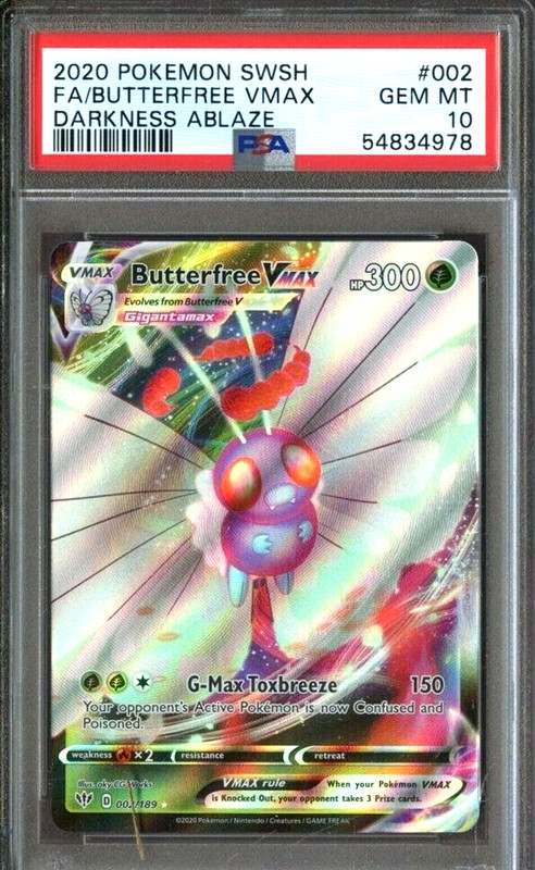 PSA 10 GEM MINT 2020 Pokemon Full Art Butterfree VMAX