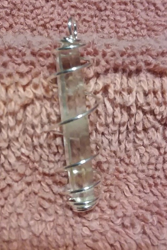 Herkimer Diamond Silver Plated Wire Cage Pendant 1