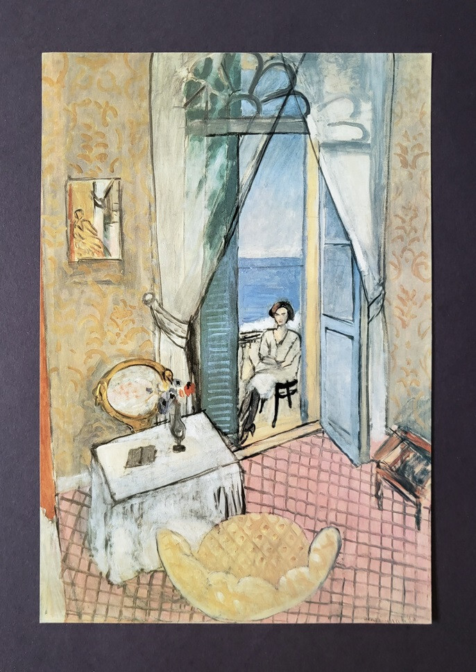 Henri Matisse "Interior at Nice" Mounted offset Lithograph Print 1990