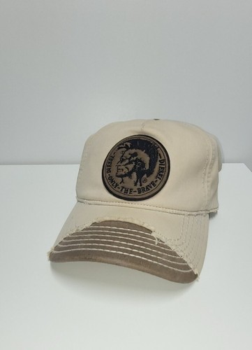 Diesel C-Seymon Treated Denim Baseball Cap Blue White