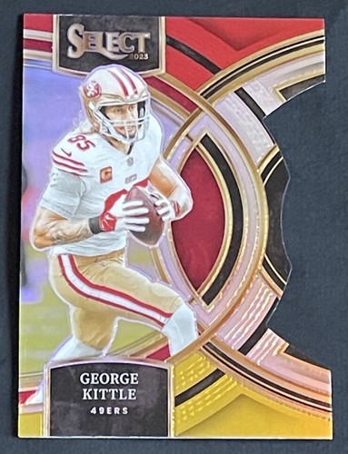 2023 Panini Select George Kittle Die Cut Red & Yellow Prizm
