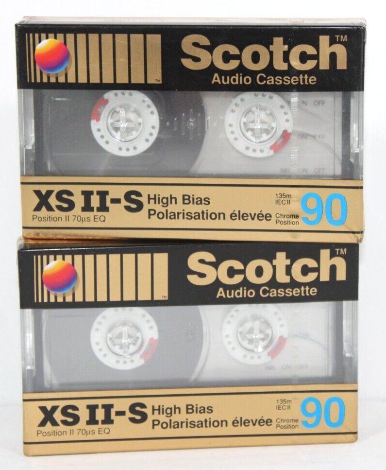 2 - SCOTCH XS II-S 90 PREMIUM HIGH BIAS TYPE II BLANK AUDIO