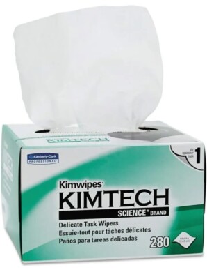 Kimtech 34120 Kimwipes 4.4''x8.4'' Delicate Task Wipers 280/Bx, 59 Bx/Ct = 16,520