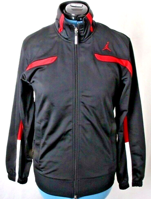 Nike MJ Jordan Athletic Basketball Warm Up Black Full Zip Track